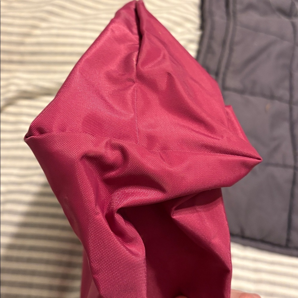 Longchamp Fuchsia Tote with Brown Handles - Picture 3 of 5